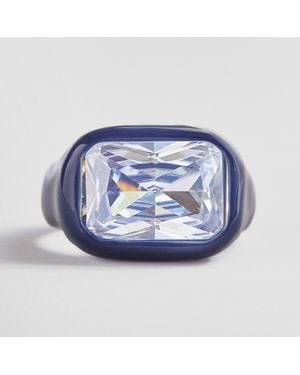 BaubleBar Joy Pop Cubic Zirconia Ring - Blue