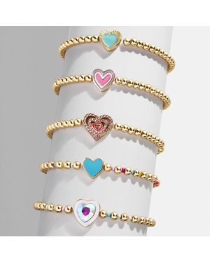 BaubleBar Hearts & Hugs Kid's Bracelet Set - Gray
