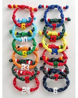 BaubleBar Team Knotty Varsity Custom Bracelet - Blue