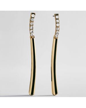 BaubleBar Angelina Gold Drop Earrings - White