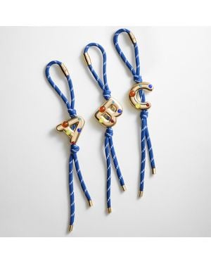 BaubleBar Bubble Initial Cord Bag Charm - Blue
