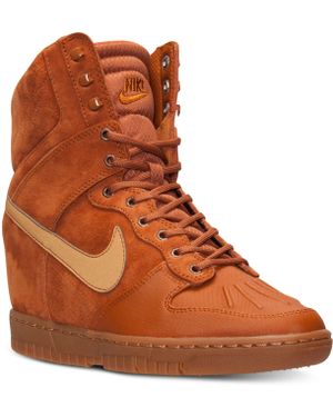 Nike Women's Dunk Sky Hi 2.0 Sneakerboot From Finish Line - Brown