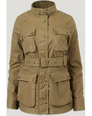 Belstaff Women's Trialmaster Jacket Waxed Cotton - Green