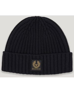 Belstaff Men's Watch Beanie Hat Lambswool - Blue