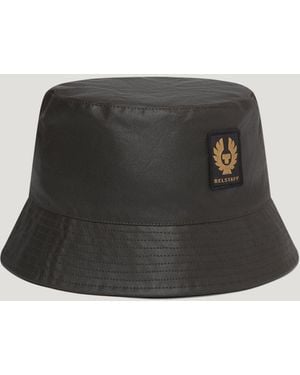 Belstaff Bucket Hat Waxed Cotton - Black