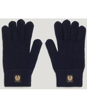 Belstaff Unisex Watch Gloves Wool Cashmere Blend - Blue