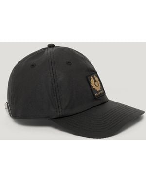 Belstaff Unisex Phoenix Patch Cap Waxed Cotton - Black