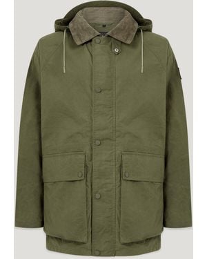 Belstaff Men's Incline Parka Dry Waxed Cotton - Green