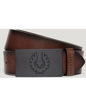 Belstaff Unisex Phoenix Buckle Belt Calf Leather - Brown