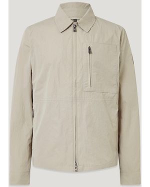Belstaff Men's Grid Overshirt Alpha Nylon - Natural