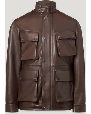 Belstaff Men's Competitor Jacket Cheviot Leather - Brown
