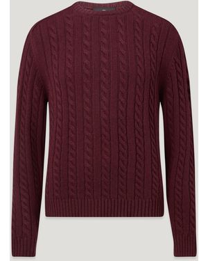 Belstaff Men's Westport Crew Neck Wool Cotton Blend - Red