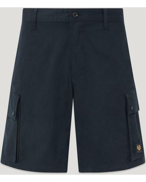 Belstaff Men's Route Cargo Short Cotton Twill - Blue