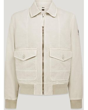 Belstaff Chartsman Jacket Cotton Sateen - Natural
