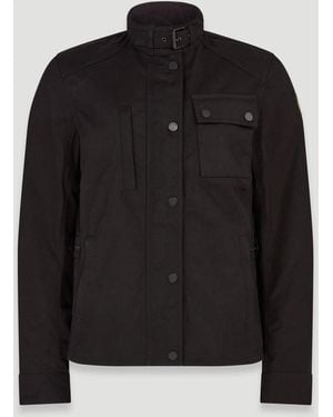 Belstaff Women's Kate's Cottage Motorcycle Jacket Waxed Cotton - Black