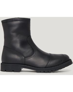 Belstaff Men's Duration Motorcycle Boots Grain Leather - Black