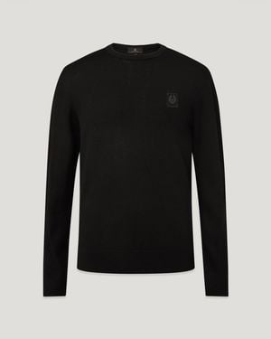 Belstaff Men's Colden Merino Crew Neck Wool - Black