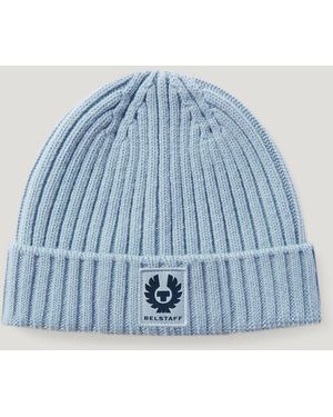 Belstaff Unisex Watch Beanie Hat Lambswool - Blue