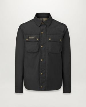 Belstaff Men's Mansion Motorcycle Shirt Cotton Canvas - Black