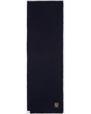 Belstaff Unisex Watch Scarf Lambswool - Blue