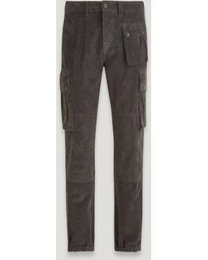Belstaff Trialmaster Cargo Trousers Cotton Corduroy Size Us - Grey