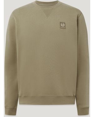 Belstaff Men's Curator Crewneck Sweatshirt Cotton Fleece - Green