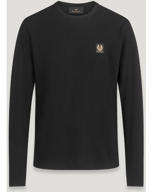 Belstaff Men's Long Sleeved T-shirt Cotton Jersey - Black