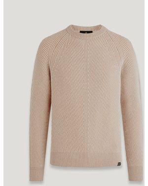 Belstaff Centenary Rib Crewneck Sweater - Natural