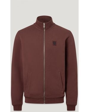 Belstaff Men's Full Zip Sweatshirt Cotton Fleece - Brown