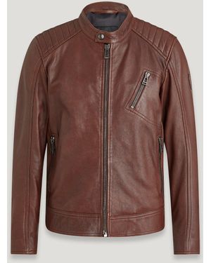 Belstaff V Racer Leather Jacket Col: Deep - Brown