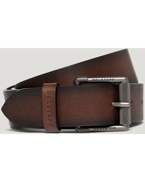 Belstaff Unisex Roller Buckle Belt Calf Leather - Brown