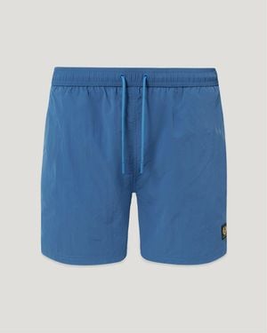 Belstaff Men's Clipper Swimshort Textured Nylon - Blue