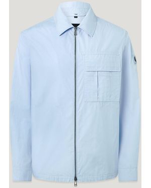 Belstaff Men's Cargo Overshirt Compact Technical Cotton - Blue