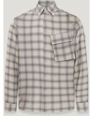 Belstaff Camicia Scale Uomo Motivo Scozzese Horizon - Grigio