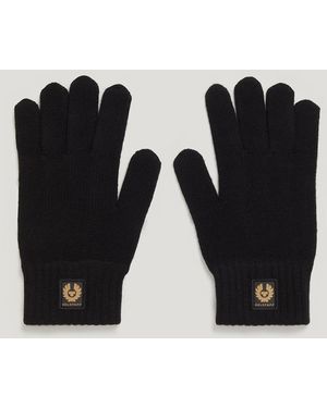 Belstaff Unisex Watch Gloves Wool Cashmere Blend - Black