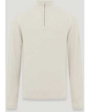 Belstaff Guide Quarter Zip Sweater - Natural