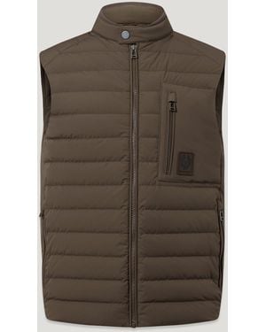 Belstaff Men's Chassis Gilet Lightweight Stretch Down - Brown