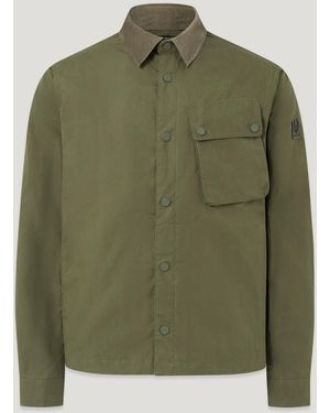 Belstaff Men's Ground Jacket Dry Waxed Cotton - Green