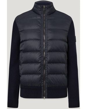 Belstaff Men's Compound Cardigan Down Merino Wool - Blue