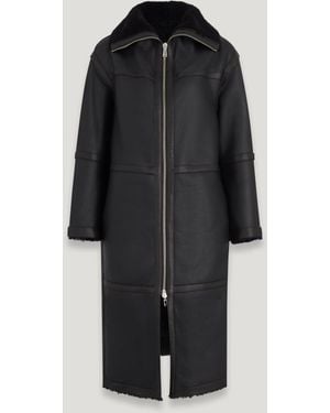 Belstaff Helix Coat Merino Shearling - Black