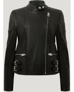 Belstaff Women's Russo Jacket Semi Veg Tan Leather - Black