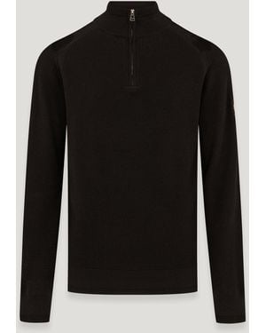 Belstaff Guide Quarter Zip Sweater - Black