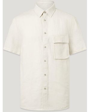 Belstaff Men's Scale Short Sleeve Shirt Linen - Natural