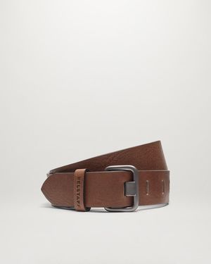 Belstaff Cintura Con Fibbia Slot Pelle Di Vitello - Marrone