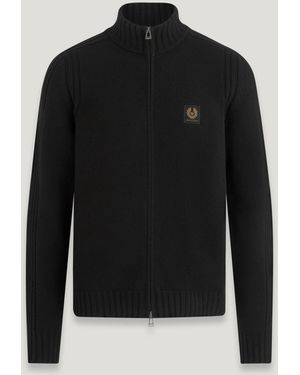 Belstaff Men's Watch Zip Cardigan Lambswool - Black