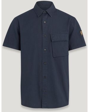 Belstaff Scale Short Sleeve Shirt - Blue