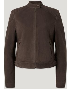 Belstaff Women's Mollison Jacket Lightweight Suede - Brown