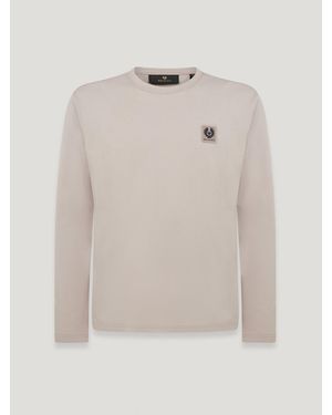 Belstaff Long Sleeved T-Shirt Cotton Jersey - Natural