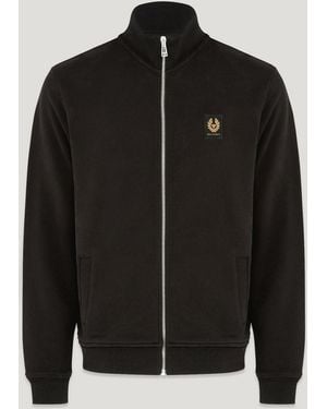 Belstaff Men's Full Zip Sweatshirt Cotton Fleece - Black