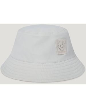 Belstaff Tech Shell Bucket Hat Alpha Nylon - White